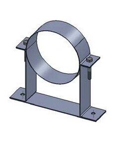 Хомут кріплення із оцинкованої сталі d 140 мм на двох ніжках