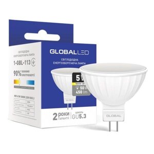Лампа світлодіодна MR 16 5 Вт - 3к Global 1-GBL-113