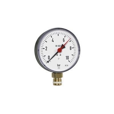 Манометр для вимірювання тиску води 10 бар Afriso d100 вертикальний 1/2&quot; - вартість