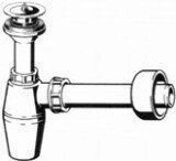 Сифон для умивальників та мийок нержавейка з пробкою Viega 103927