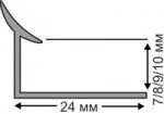 Профіль для плитки пвх кутовий внутрішній 10 мм білий від компанії магазин Водяний - фото 1