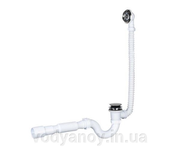 Сифон для ванн пластик / метал Кронопласт звичайний клік-клак від компанії магазин Водяний - фото 1