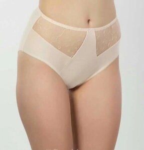 Бавовняні трусики з вишивкою Elita Beige XL (106)