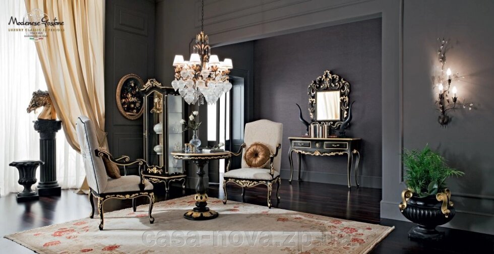 Композиція для вітальні з елегантною різьбленням - CASANOVA COLLECTION від компанії CASA-NOVA меблевий салон в Запоріжжі - матраци, меблі, спальні - фото 1