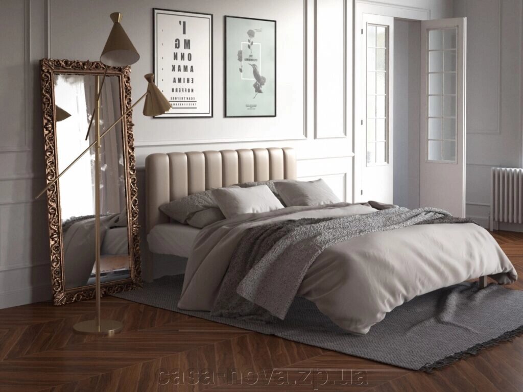 Кровать из металла с мягким изголовьем "ФУКСИЯ", ТМ Tenero ##от компании## Итальянская мебель, матрасы, купить Запорожье, Украина "Casa-Nova" - ##фото## 1