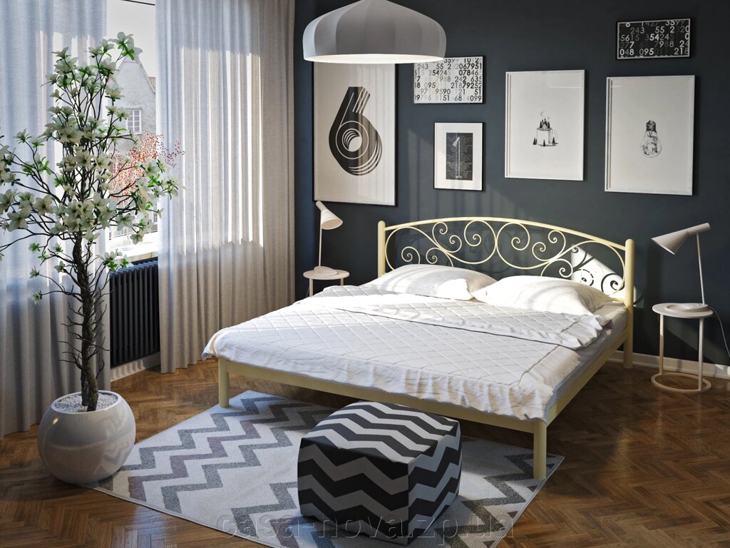 Ліжко металева "ЛІЛІЯ", ТМ Тенеро від компанії CASA-NOVA меблевий салон в Запоріжжі - матраци, меблі, спальні - фото 1