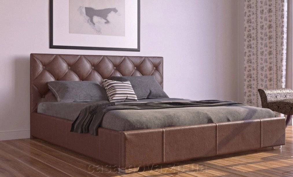 М'яке ліжко МОРФЕЙ з гудзиками - TM Novelty від компанії CASA-NOVA меблевий салон в Запоріжжі - матраци, меблі, спальні - фото 1