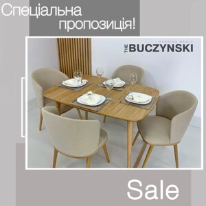 Стіл Глорія та стільці Модерн - столова група та меблі в кухню ТМ Бучинський
