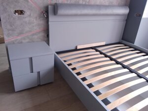 Ліжко ЕЛАРА колір емаль сіра - TM Buczynski