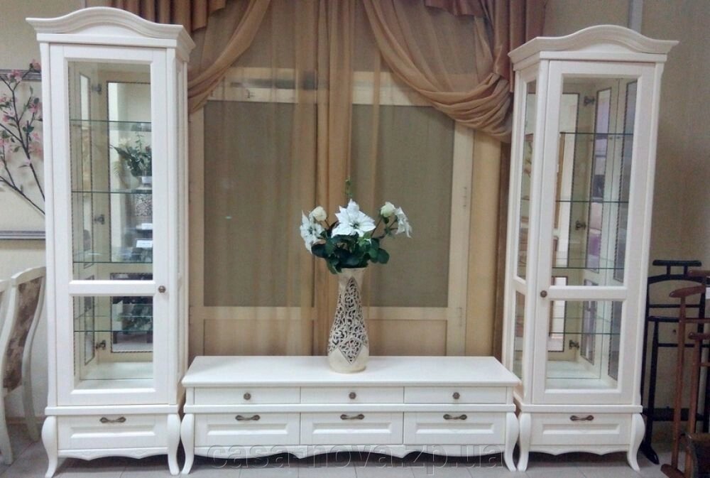Стінка в вітальню Клеопатра, колір емаль біла - ТМ Бучинський від компанії CASA-NOVA меблевий салон в Запоріжжі - матраци, меблі, спальні - фото 1
