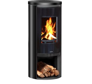 Color stove G1 BLACK STEEL BLACK ceramics кругла керамічна піч