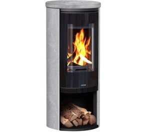 Color Stove G1 BLACK STEEL SERPENTINE кругла піч в натуральному камені