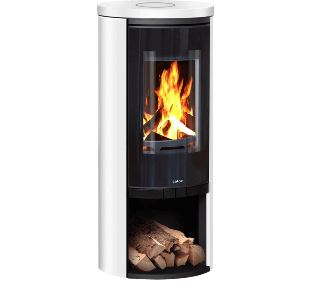 Color Stove G1 BLACK STEEL WHITE CERAMICS біла керамічна піч від компанії House heat - фото 1