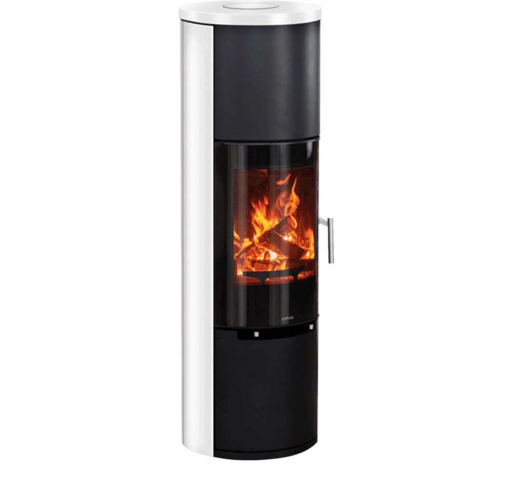 Color Stove H2 BLACK STEEL WHITE CERAMICS від компанії House heat - фото 1