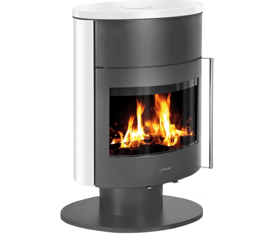 Color Stove J6 GREY STEEL WHITE CERAMICS від компанії House heat - фото 1