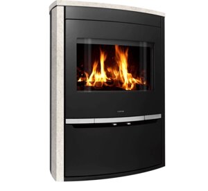 Color stove L2 BLACK STEEL limestone