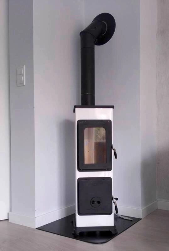 Міні опалювальна варильна піч камін на дровах Thorma Bozen b біла (буржуйка Торма Боженов) від компанії House heat - фото 1