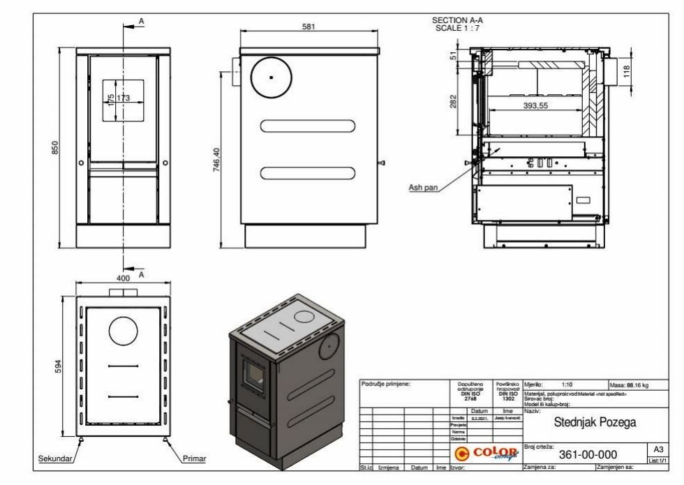 Креслення Color Small cooker A2