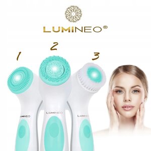 Обертова звукова щітка для вмивання обличчя LUMINEO для всіх типів шкіри + біогель