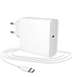 Зарядний пристрій type-c + type-c pd 651a 65 watt для ноутбуків телефонів планшетів білий колір без кабелю