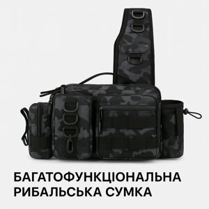 Рибальська поясна сумка DY1 з тримачем для вудки та двоярусним зберіганням, водонепроникна, 34227 см