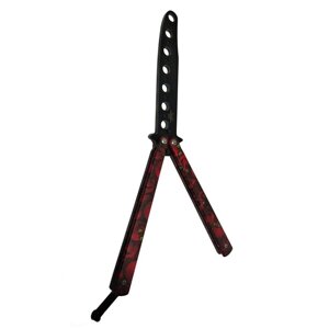 Тренувальний балисонг ніж, 22 см червоний