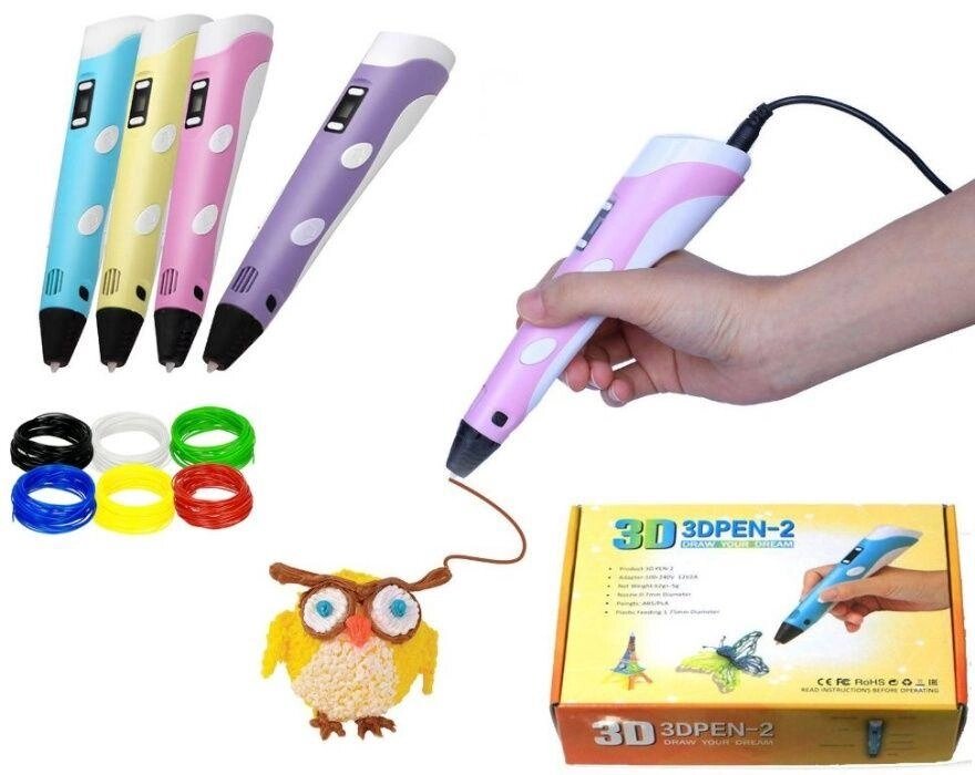 3D pen-2 ручка з LCD дисплеєм, 3Д ручка дитяча для малювання від компанії Artiv - Інтернет-магазин - фото 1
