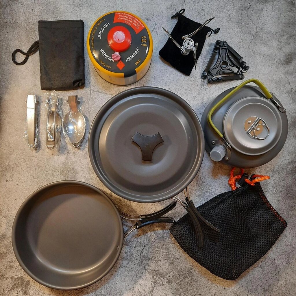 АКЦІЯ!! Туристичний набір для пікніка, риболовлі ECONOM-набір посуд від компанії Artiv - Інтернет-магазин - фото 1