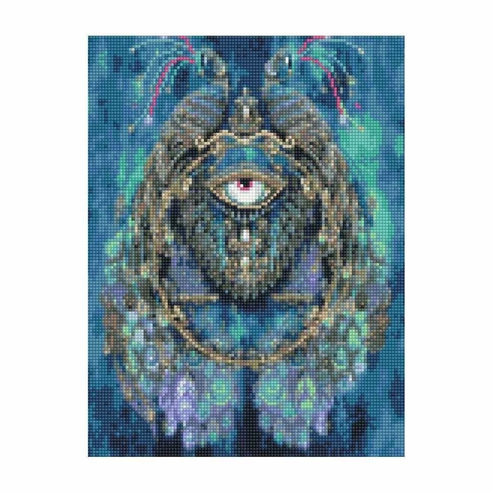 Алмазна мозаїка Всевидяче око та павичі 30х40см від компанії Artiv - Інтернет-магазин - фото 1