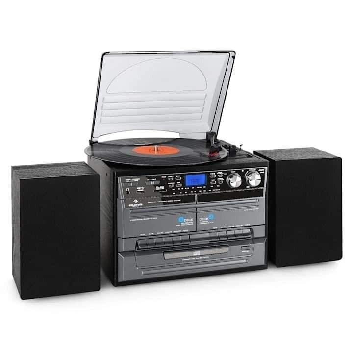 AUNA TC-386 Вініловий плеєр USB MP3 CD FM. Новий. Із Німеччини від компанії Artiv - Інтернет-магазин - фото 1