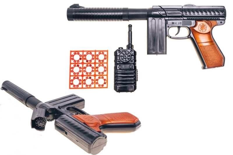 Автомат Пістолет дитячий на пітонах М60 з рацією GT 253 GoldenGun від компанії Artiv - Інтернет-магазин - фото 1