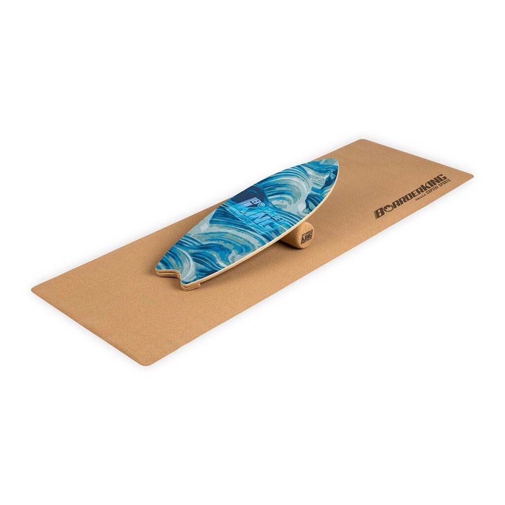 Баланс-борд BoarderKING Indoorboard Wave, мат, ролик, дерево/корка від компанії Artiv - Інтернет-магазин - фото 1