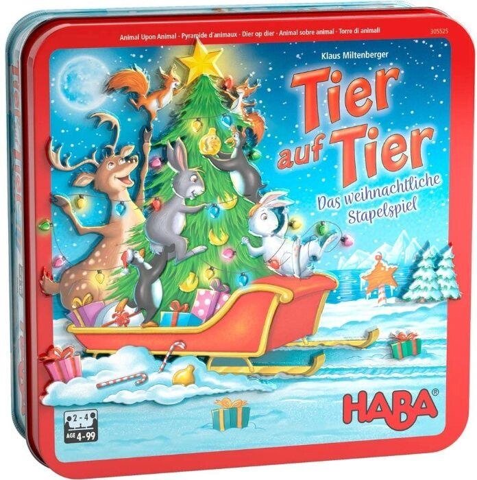 Балансир Haba Tier auf Tier Das weihnachtliche Stapelspiel рождество від компанії Artiv - Інтернет-магазин - фото 1