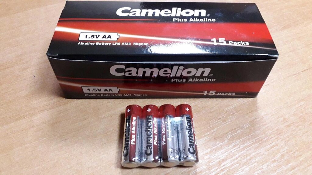 Батарейки АА пальчикові Camelion Plus Alkaline (60 шт) від компанії Artiv - Інтернет-магазин - фото 1