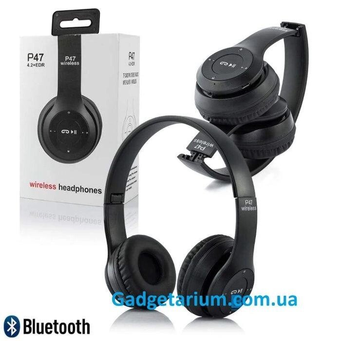 Бездротові bluetooth-навушники P47 MP3/TF/мікрофон/гарнітура від компанії Artiv - Інтернет-магазин - фото 1
