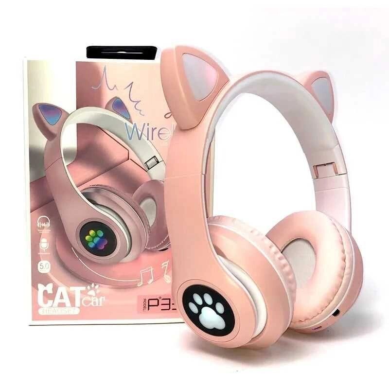 Бездротові дитячі навушники Cat Ear P33M з bluetooth світяться від компанії Artiv - Інтернет-магазин - фото 1
