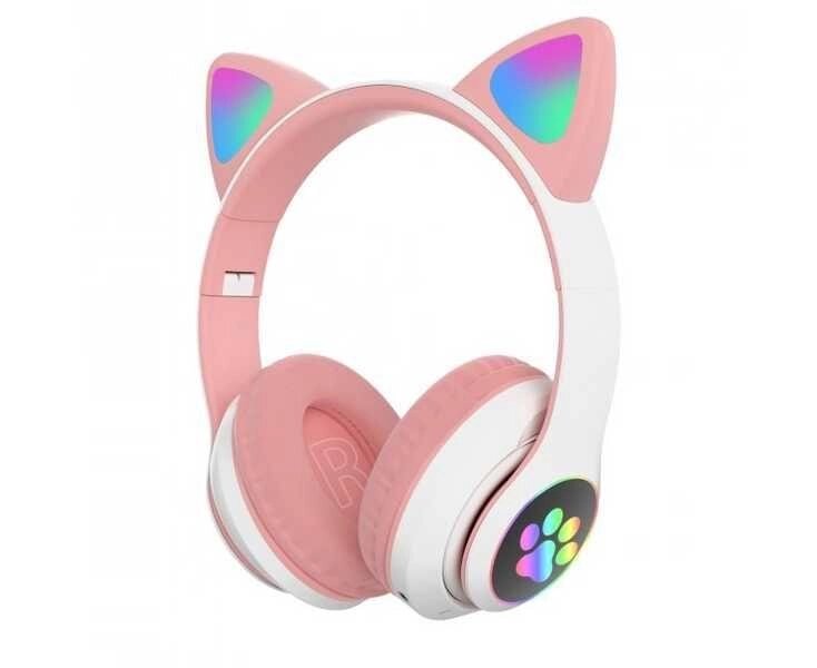 Бездротові навушники з котячими вушками STN-26 Рожеві від компанії Artiv - Інтернет-магазин - фото 1