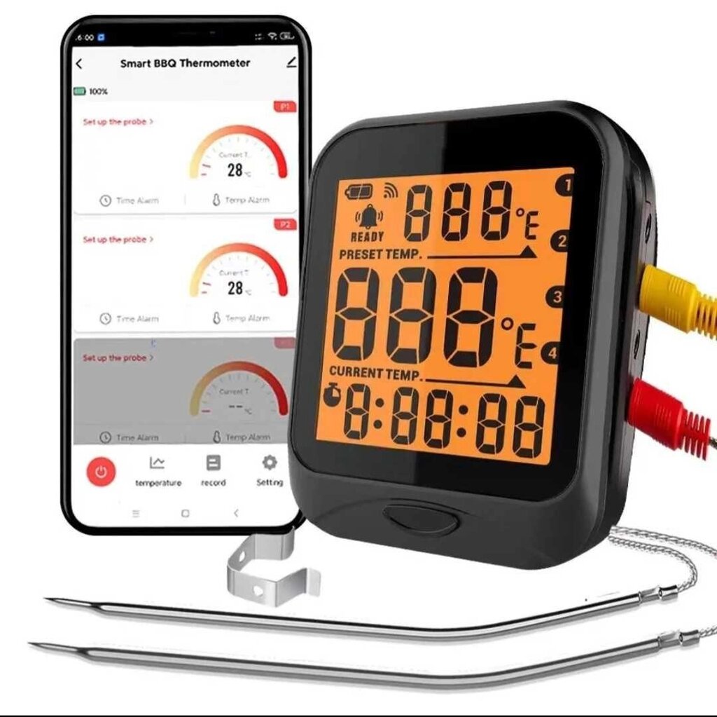 Бездротовий Bluetooth термометр Smart для м'яса кулінарний гриля Weber від компанії Artiv - Інтернет-магазин - фото 1