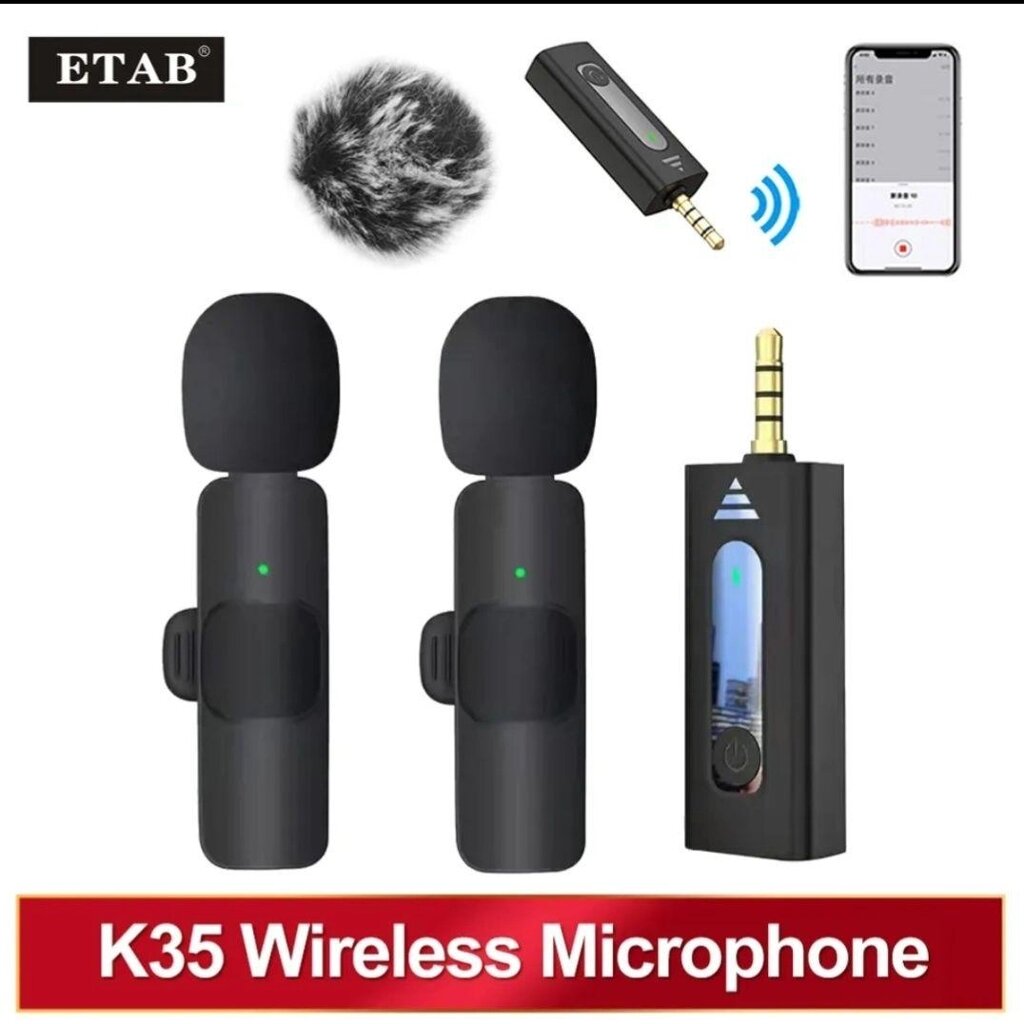 Бездротовий петличні мікрофони К-35 type C /2 - мікрофони/Bluetooth від компанії Artiv - Інтернет-магазин - фото 1