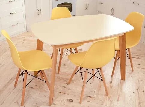 Бежевый стол, кремовый стол, бежевый кухонный стол от компании Artiv - Интернет-магазин - фото 1