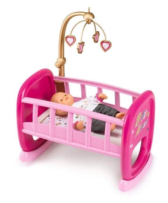 БЕЗПЛ. ДОСТАВКА Колиска ліжечко для пупса Smoby Baby Nurse 220328 від компанії Artiv - Інтернет-магазин - фото 1