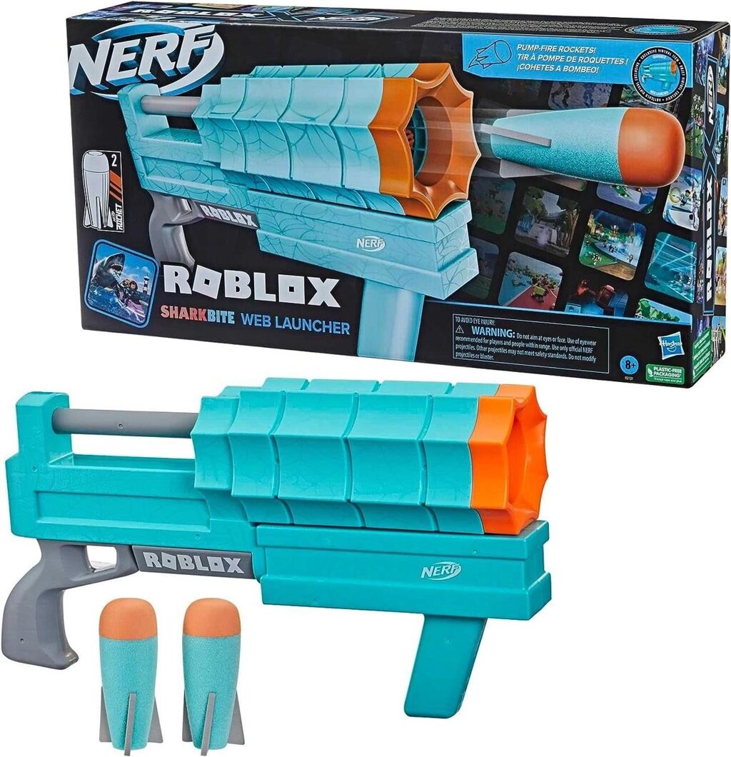 Бластер Nerf Roblox SharkBite: Web Launcher. Нерф Роблокс від компанії Artiv - Інтернет-магазин - фото 1