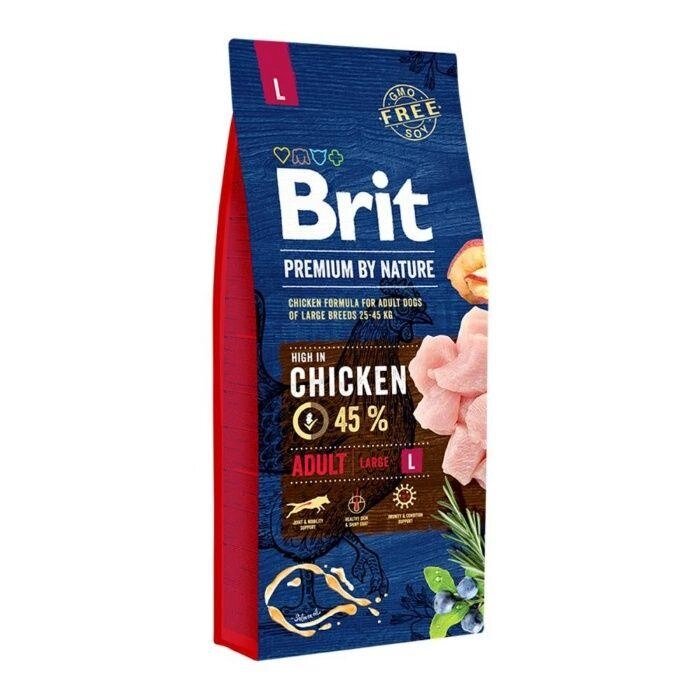 Brit Premium Adult L 15 кг Собачий корм за низькими цінами від компанії Artiv - Інтернет-магазин - фото 1