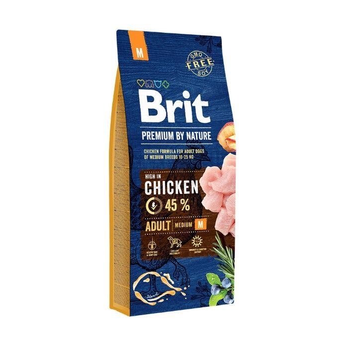 Brit Premium Adult M Собачий корм 15 кг. від компанії Artiv - Інтернет-магазин - фото 1