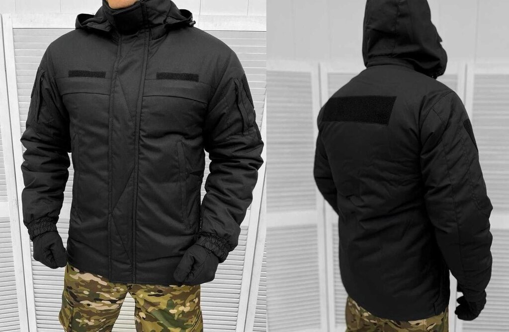 Бушлат чорний, чоловіча зимова куртка чорна тепла, зимова від компанії Artiv - Інтернет-магазин - фото 1