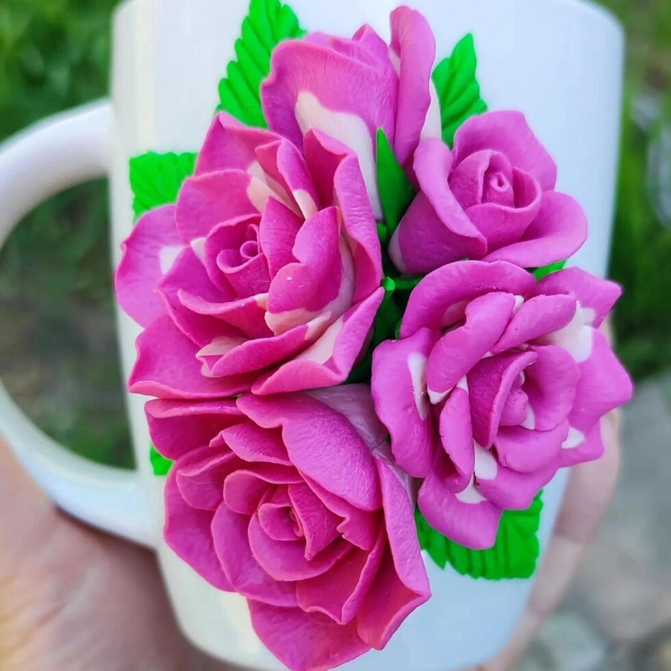 Чашка з декором троянди від компанії Artiv - Інтернет-магазин - фото 1
