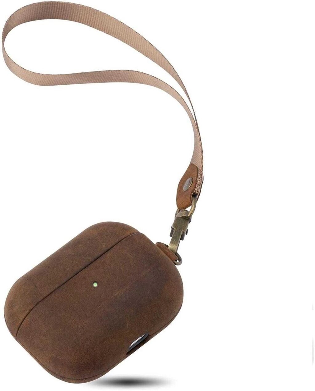 Чохол для навушників AirPods Pro Шкіряний з ремінцем Преміум Коричневий від компанії Artiv - Інтернет-магазин - фото 1