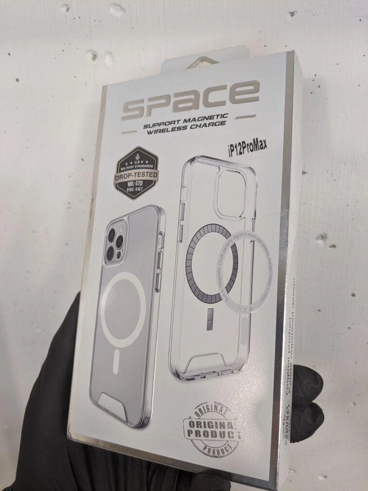 Чохол Space MagSafe для iPhone 12 Pro Max прозорий не жовтіє від компанії Artiv - Інтернет-магазин - фото 1