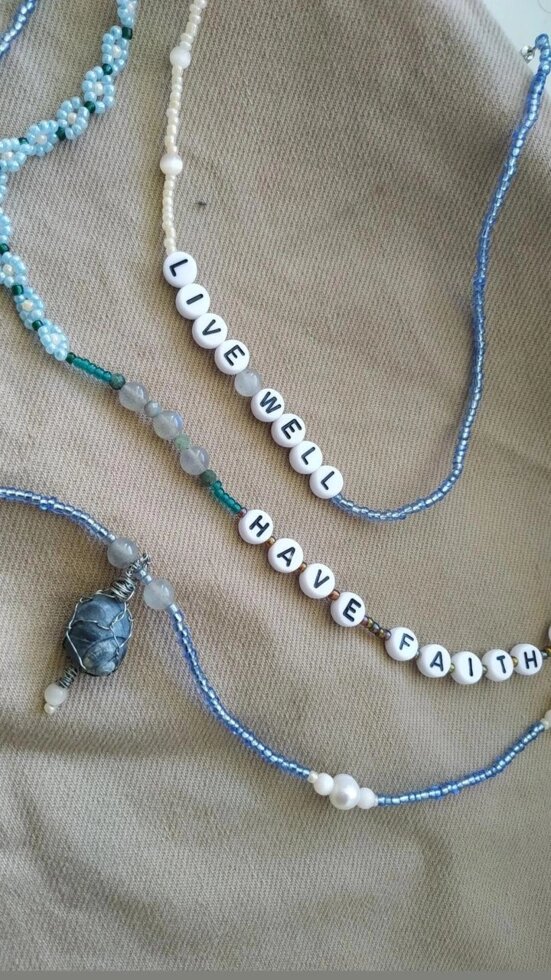 Чокер, браслет з бісеру, натурального каменю та перлів під замовлення від компанії Artiv - Інтернет-магазин - фото 1