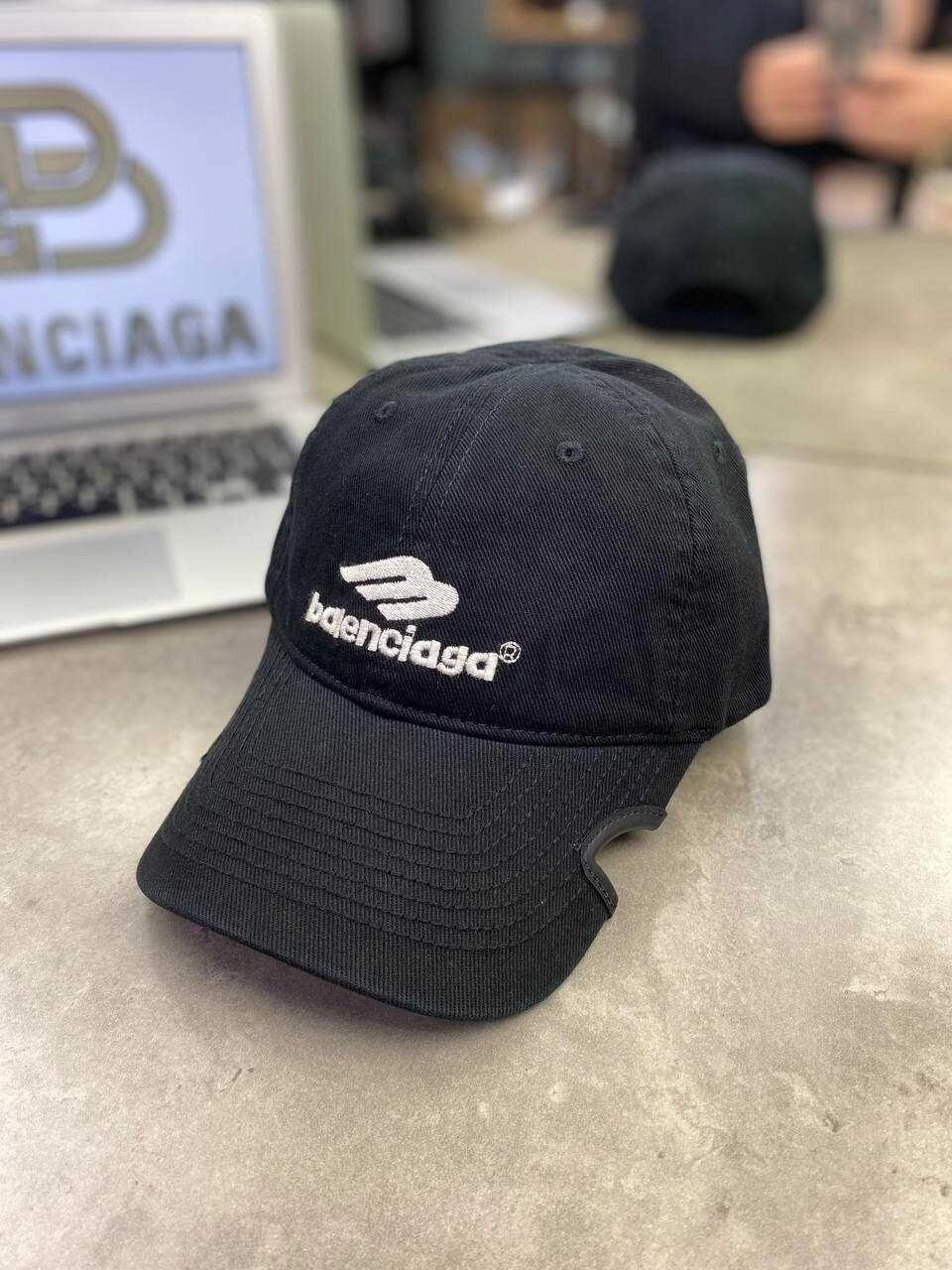 Чорна кепка Balenciaga кепка з вишивкою Баленсіага бейсболка gu580 від компанії Artiv - Інтернет-магазин - фото 1